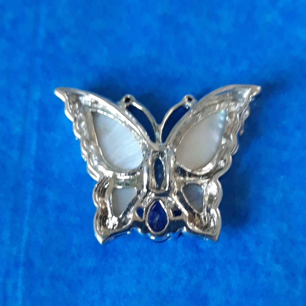 ❤❤ 925 SILVER BUTTERFLY MATHER PEARL - Picture 4 of 6
